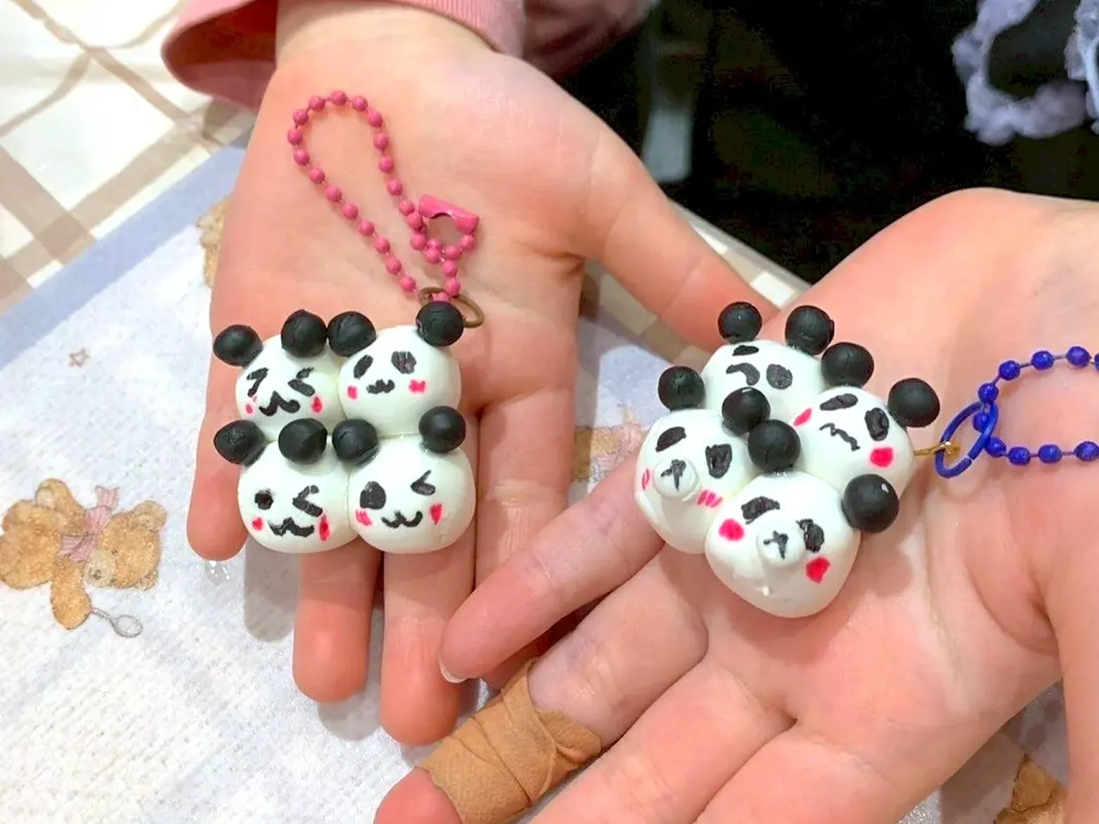 ちぎりパンダストラップ